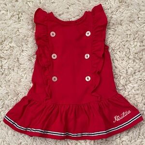 Nautica girls size 2T Scarlet red tennis style dress with ruffle ¥